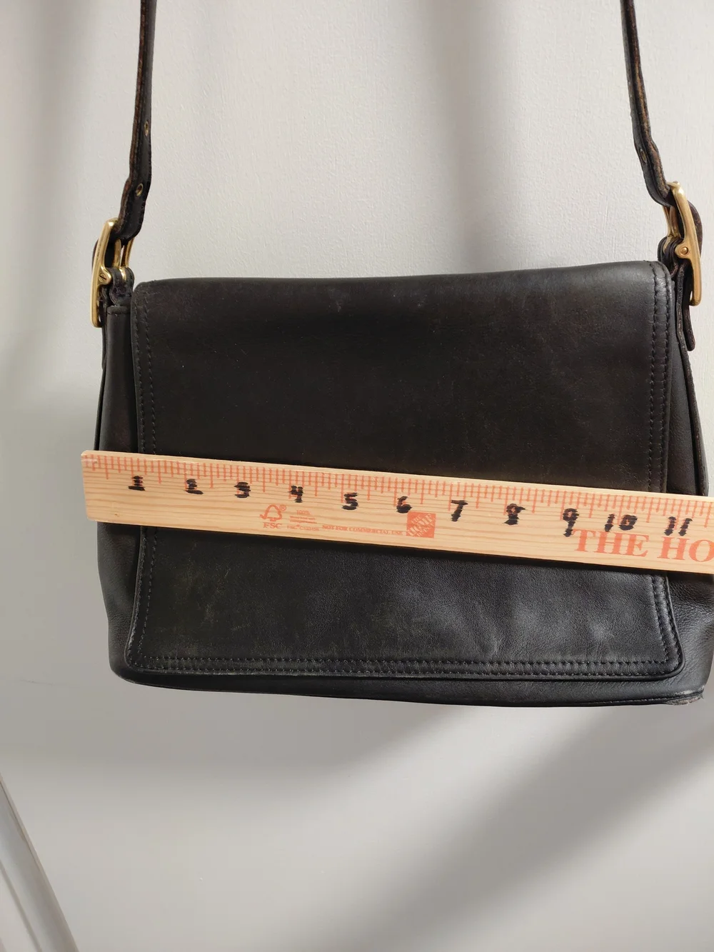 Vintage Coach Black Leather Legacy Shoulder Bag W/Gold Hardware 9828 No Hngtag